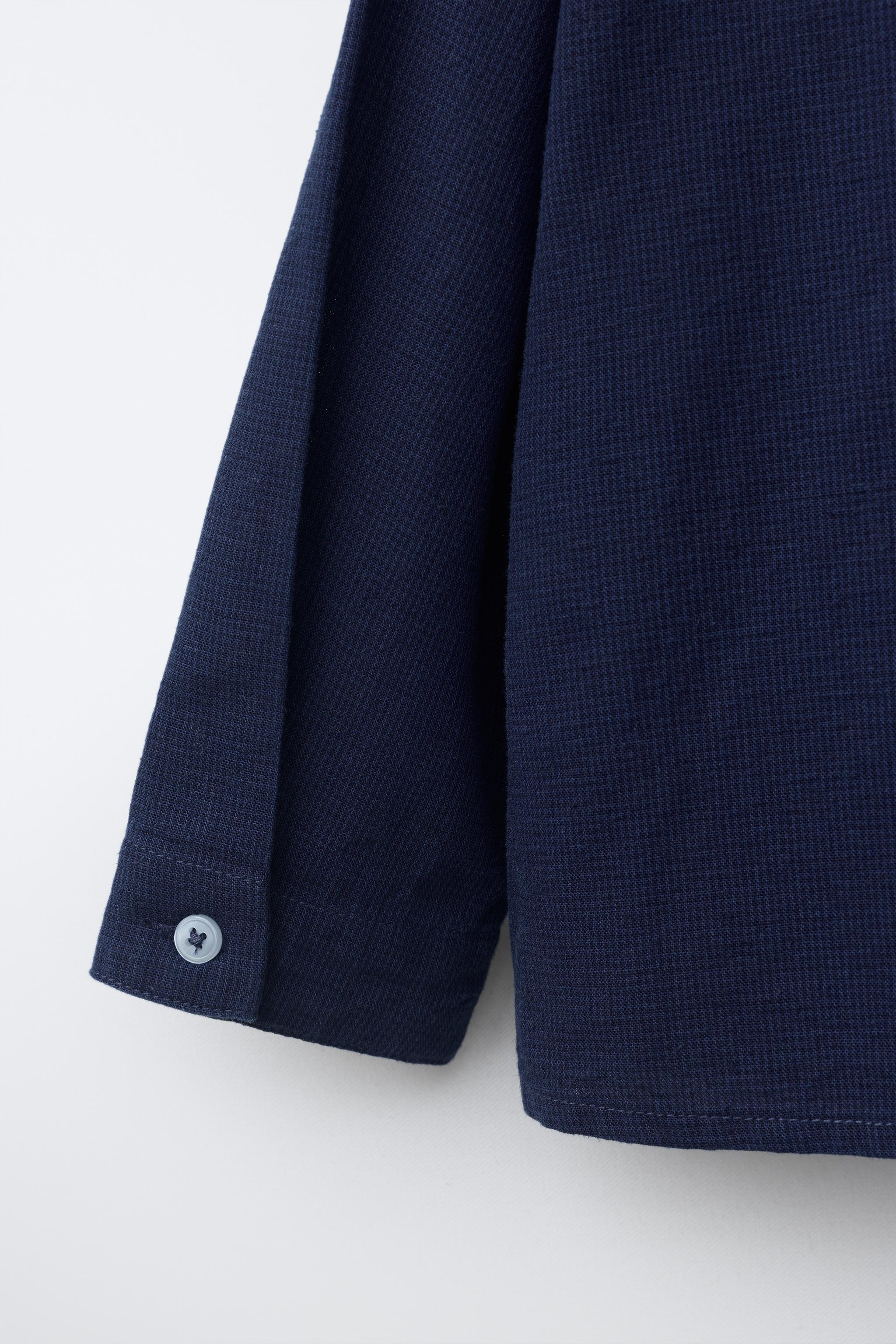 ZARA TIMELESS - CHECK SHIRT WITH COTTON AND LINEN